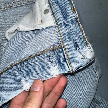 Levis 501 Vintage 80s USA XX 90s Straight Leg Jeans 38x34 Light Wash Act 34x29
