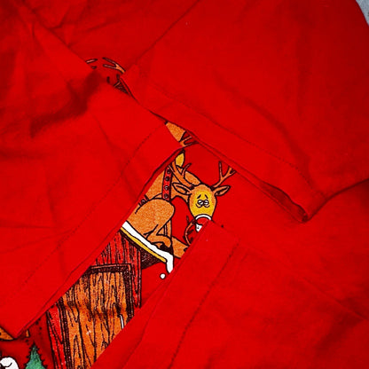 Christmas Funny Reindeer 80s VTG T Shirt Hall Garments Joke Lol Holidays Santa