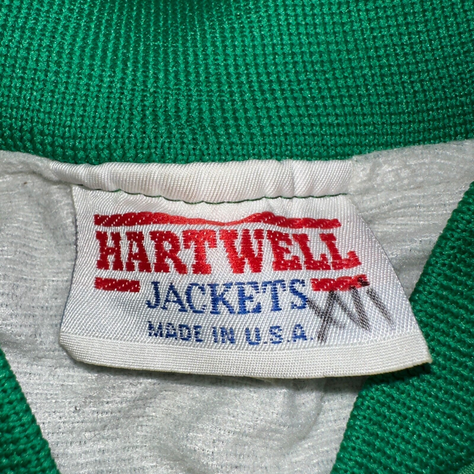 Vintage East Bay Classic Starter Satin Jacket Nylon 80s Green Chainstitch Cars