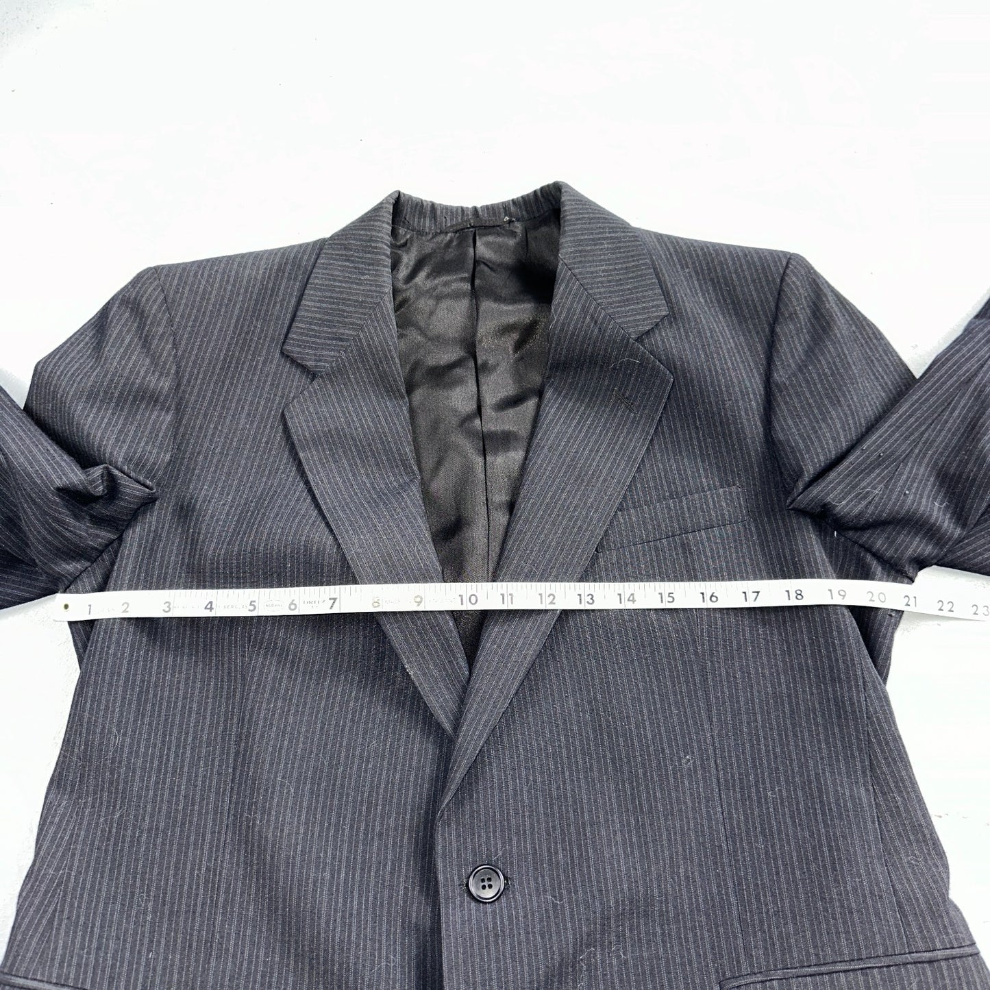 VTG Mens 3 PC Suit 42 Jacket Coat Pants Black Vest Rockabilly 70s American Trend