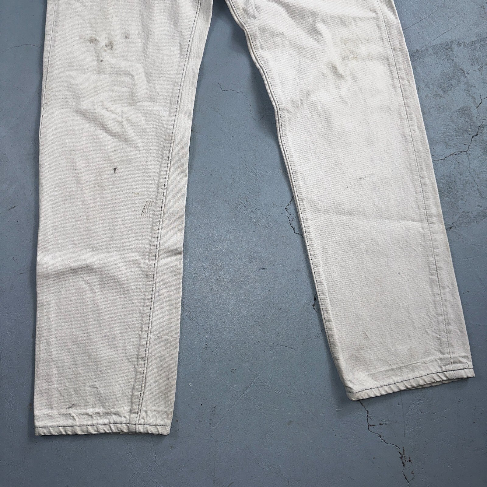 Levis 501 Vintage 80s USA XX Straight Leg Jeans White Med Wash 29x30 Act 28x29