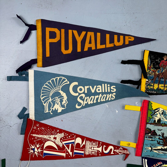 VTG Pennant 1930s 1940s Princeton Collection of 9 Lot Rare Football Antique