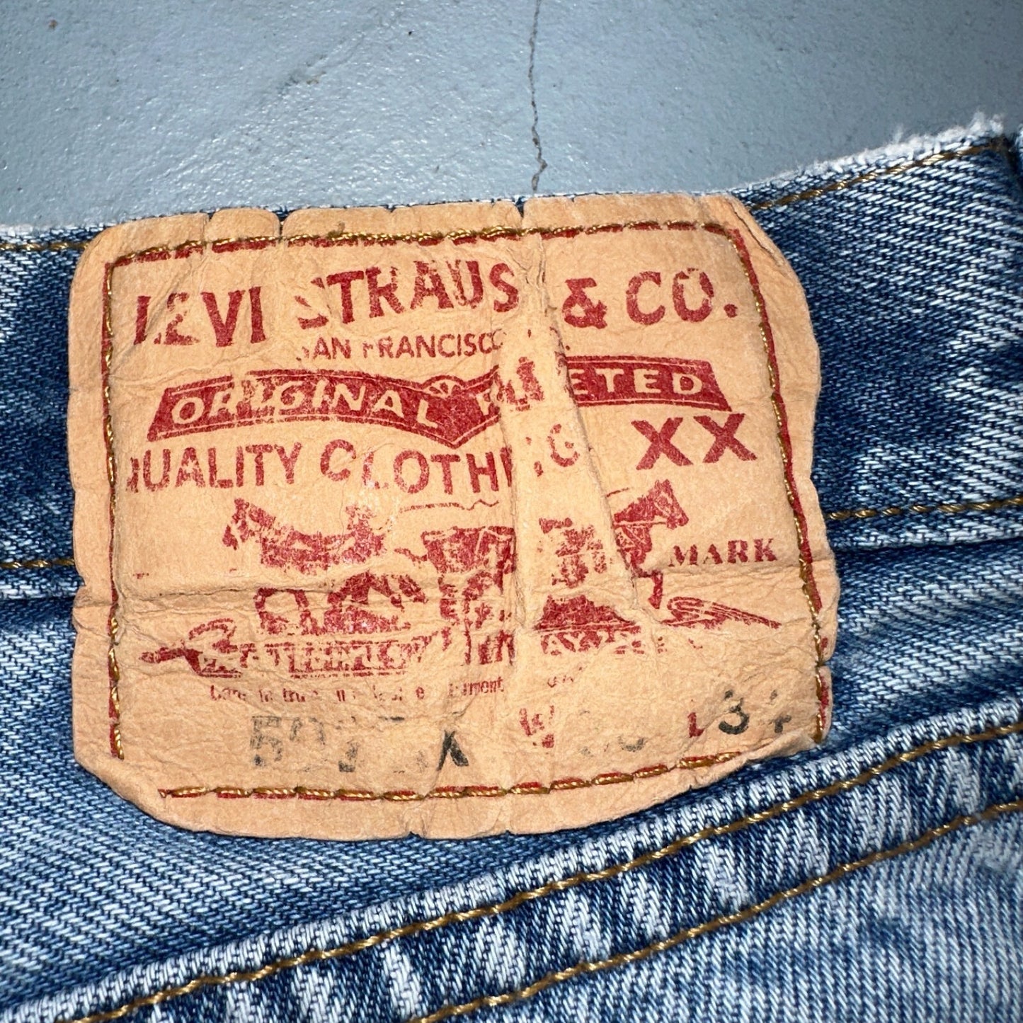 Levis 501 Vintage 90s XX Straight Leg Jeans Y2K Light Wash 36x34 Act 33x30