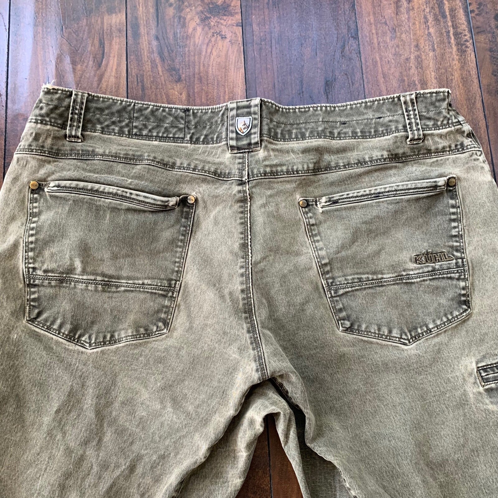 KUHL Rydr Canvas 5-Pocket Outdoor Hiking Pants Men’s Size 40X32 Brown Distressed