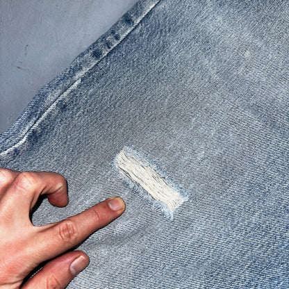 Levis 501 Vintage 90s USA XX Straight Leg Jeans Blue Light Wash 42x30 Act 41x26