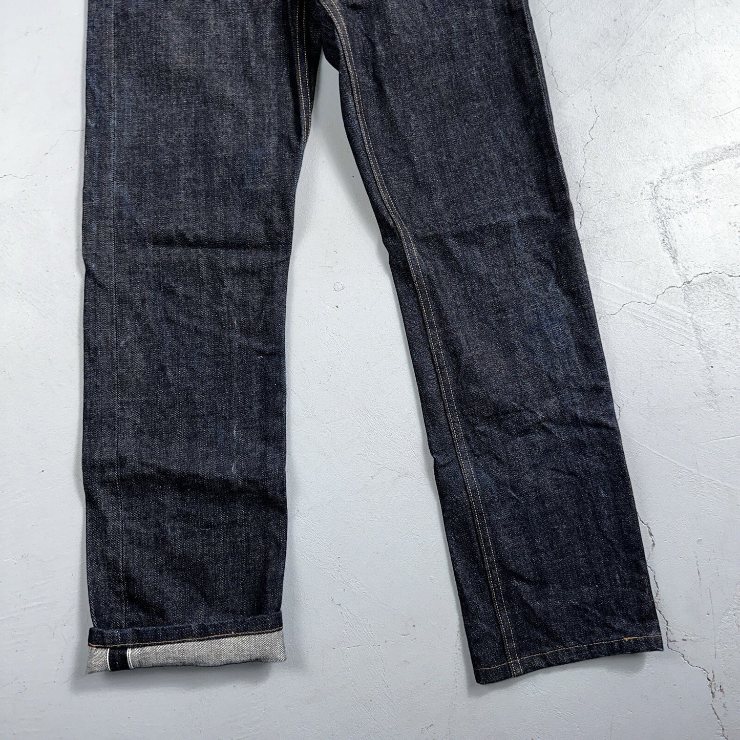 Brave Star Jeans Mens 30x30 Blue Selvedge Cone Denim Dark Wash Button Fly