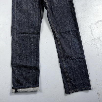 Brave Star Jeans Mens 30x30 Blue Selvedge Cone Denim Dark Wash Button Fly