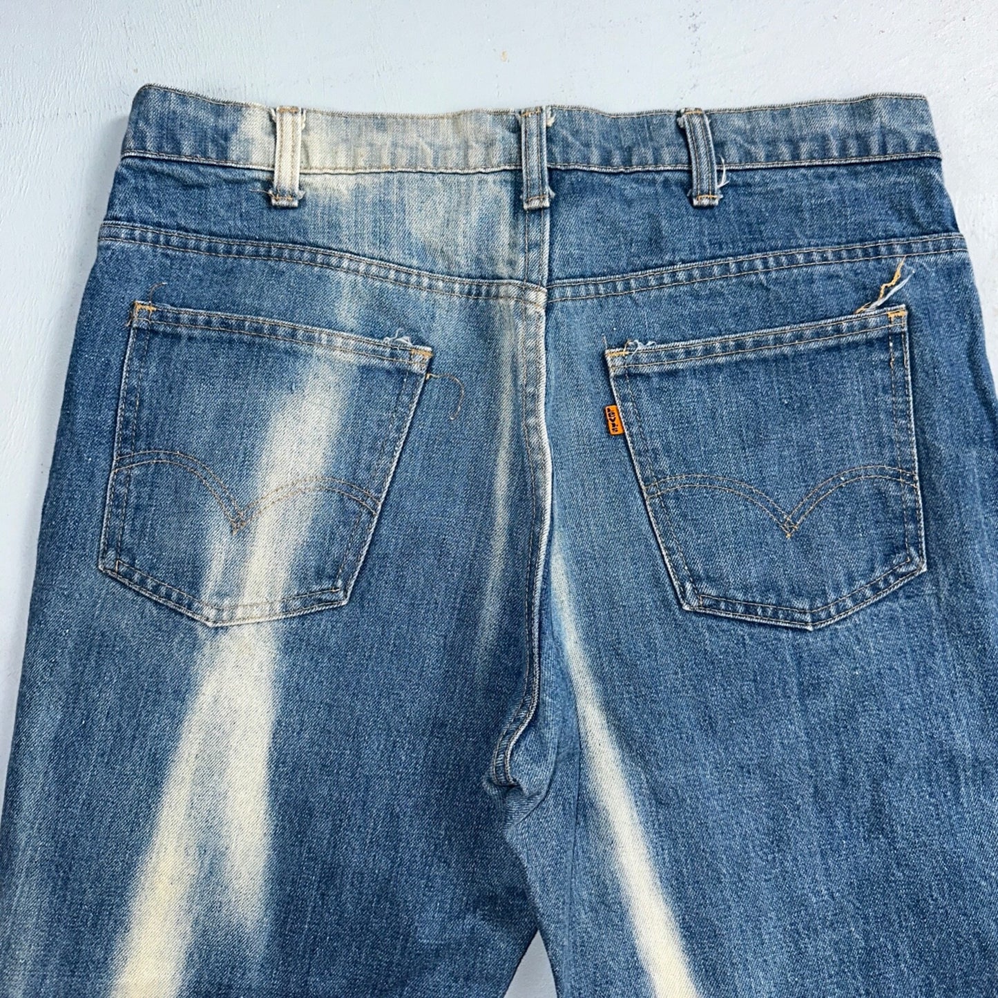 Levis 646 Vintage 70s USA Orange Tab Bootcut Flare Blue Bell Bottom Jeans 34x31