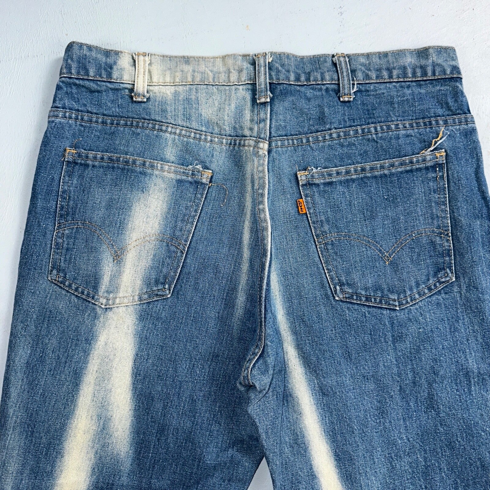 Levis 646 Vintage 70s USA Orange Tab Bootcut Flare Blue Bell Bottom Jeans 34x31