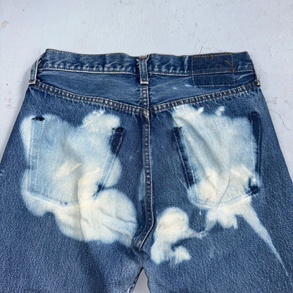 Levis 501 Vintage 80s Redline Selvedge USA XX Jeans Bleach Wash 30x34 Act 28x30