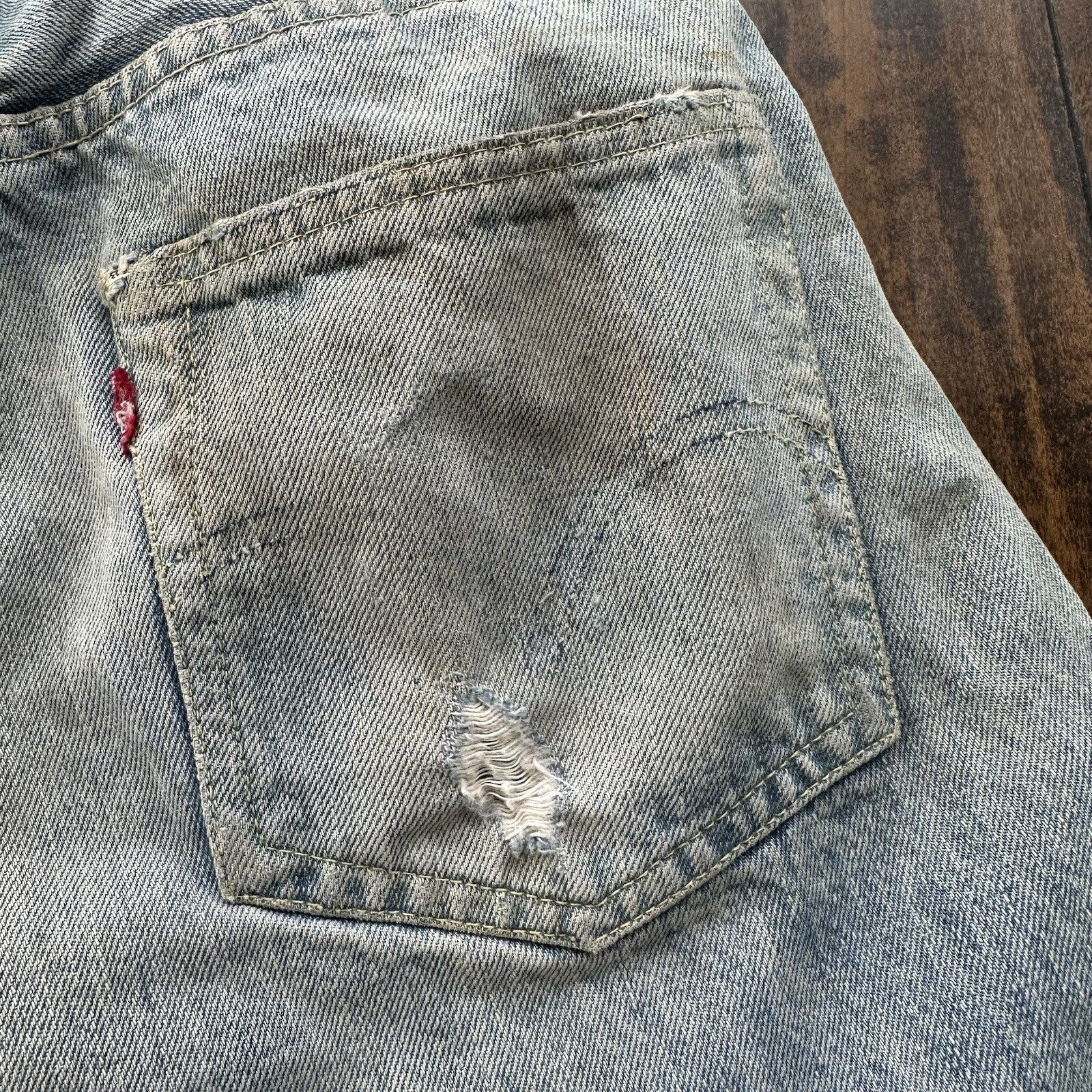 Levis 501 XX Big E True Vintage 50s Redline Hidden Rivets Jeans 1950s 60s 26x26