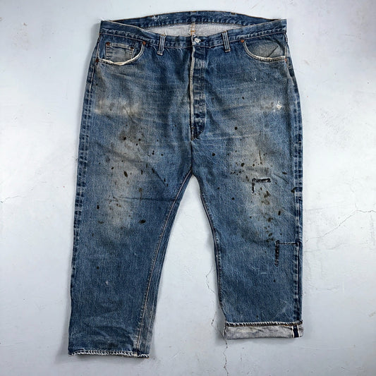 Levis 501 Vintage 70s SS Redline Selvedge USA XX Jeans Med Wash 48x30 Act 43x26