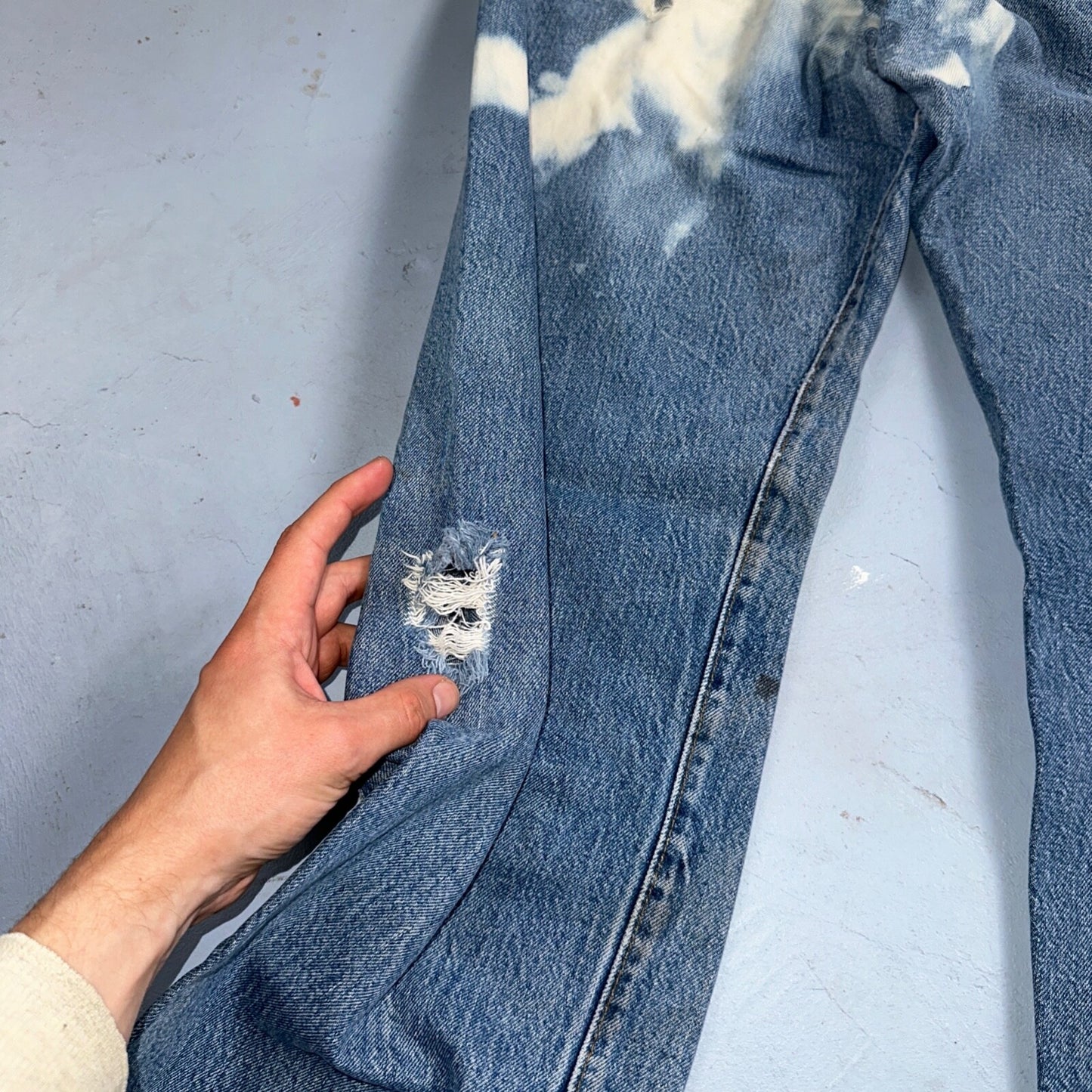 Levis 501 Vintage 80s Redline Selvedge USA XX Jeans Med Wash 35x36 Act 32x32