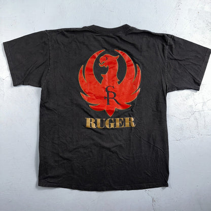 Ruger 90s USA VTG T Shirt Single Stitch Fire Arm Smith Wesson America Firearms