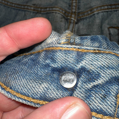 Levis 501 Vintage Y2K XX Straight Leg Jeans 90s Blue Light Wash 38x29 Act 36x27