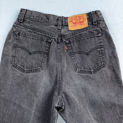 Levis 501 Vintage 90s USA XX Straight Leg Jeans Black Wash 11 Act Altered 27x26