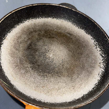 Le Creuset Cast Iron Enamel Cousances No. 24 Skillet Missing Handle Pan