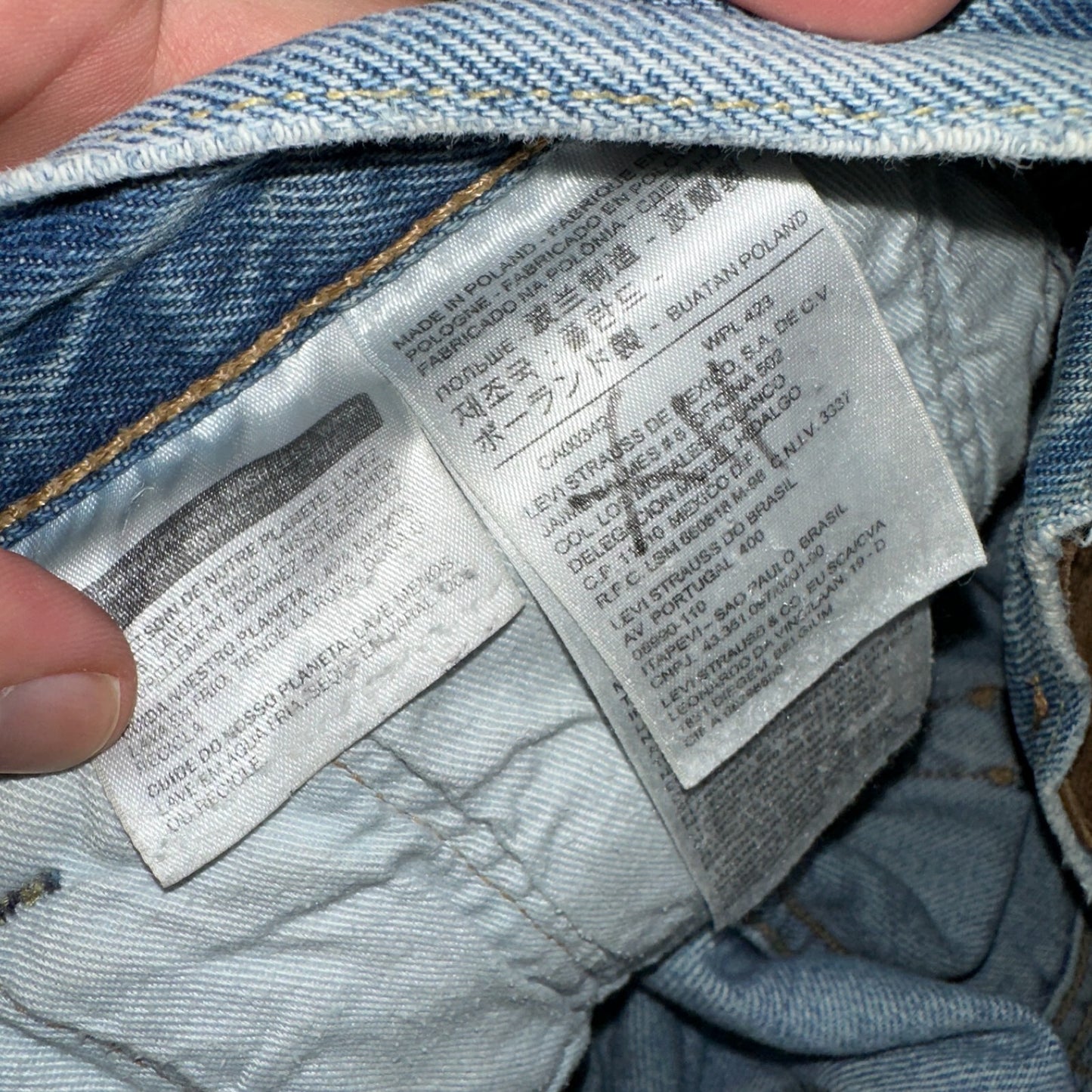 Levis 501 Y2K XX Straight Leg Jeans Blue VTG Light Wash 36x30 Act 38x29