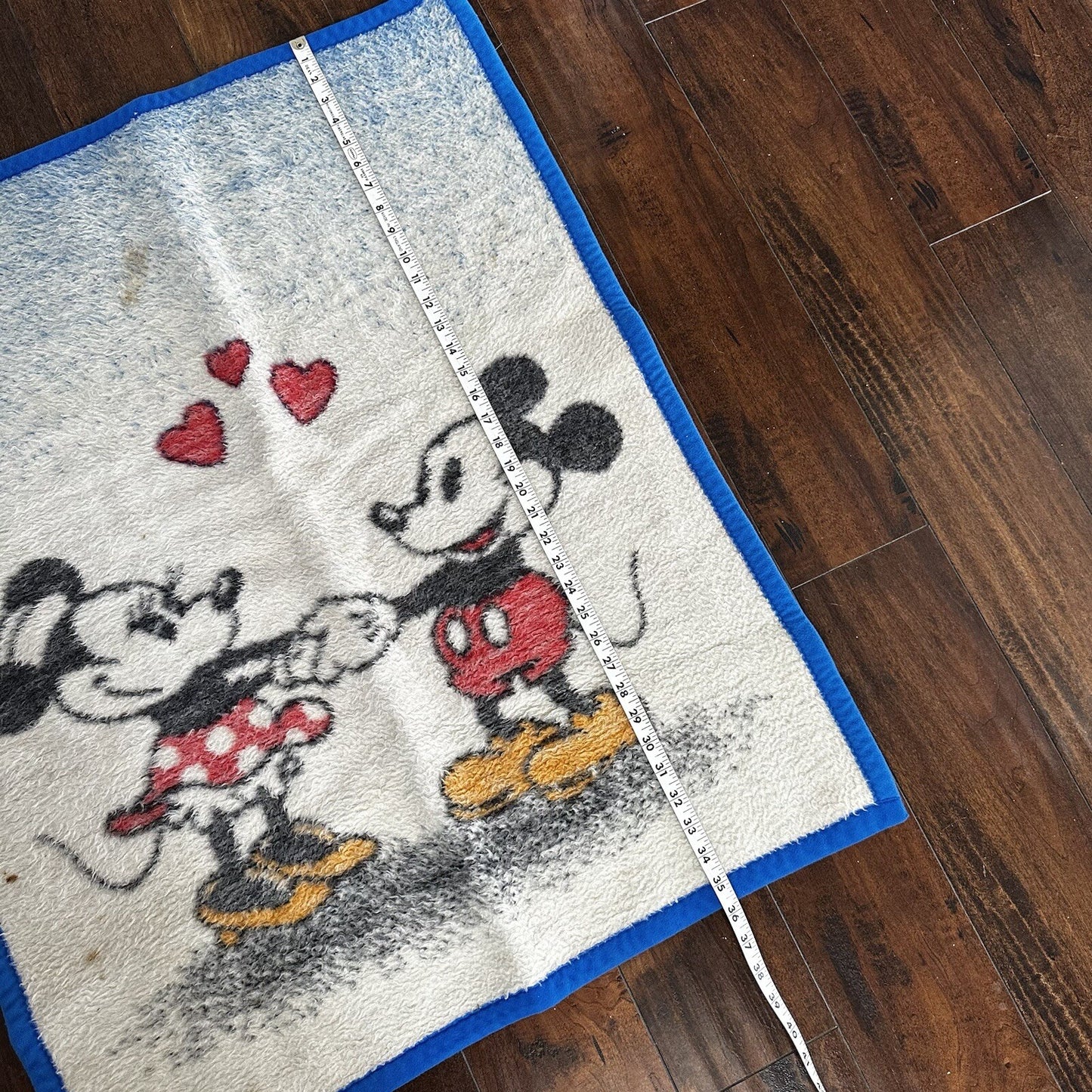 VTG Biederlack Disney Mickey Minnie Reversible Infant Throw Blanket 1984 80s
