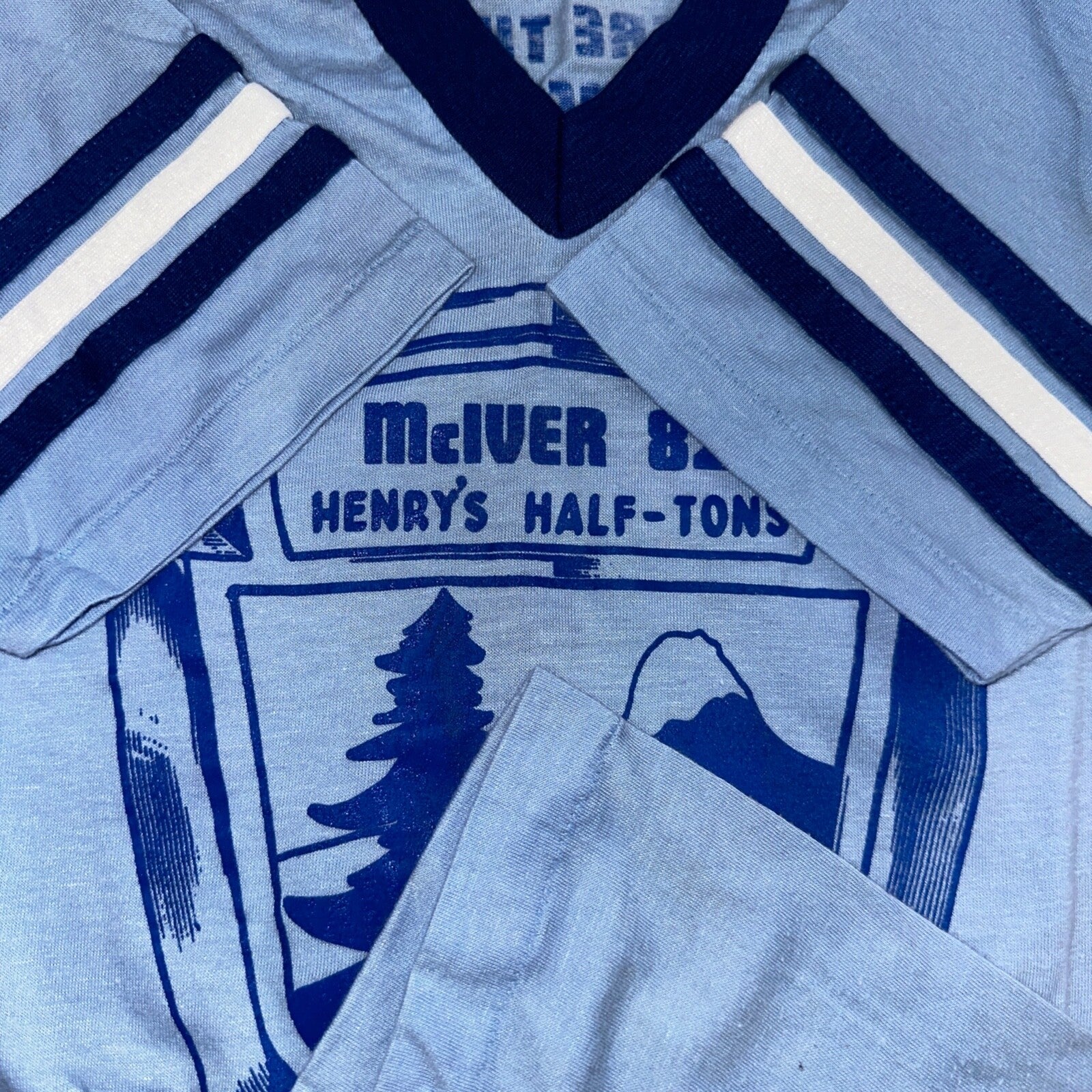 F100 Truck McIver VTG T Shirt Oregon PDX Blue Hamms Yogi Bear Forest Graphic Fun