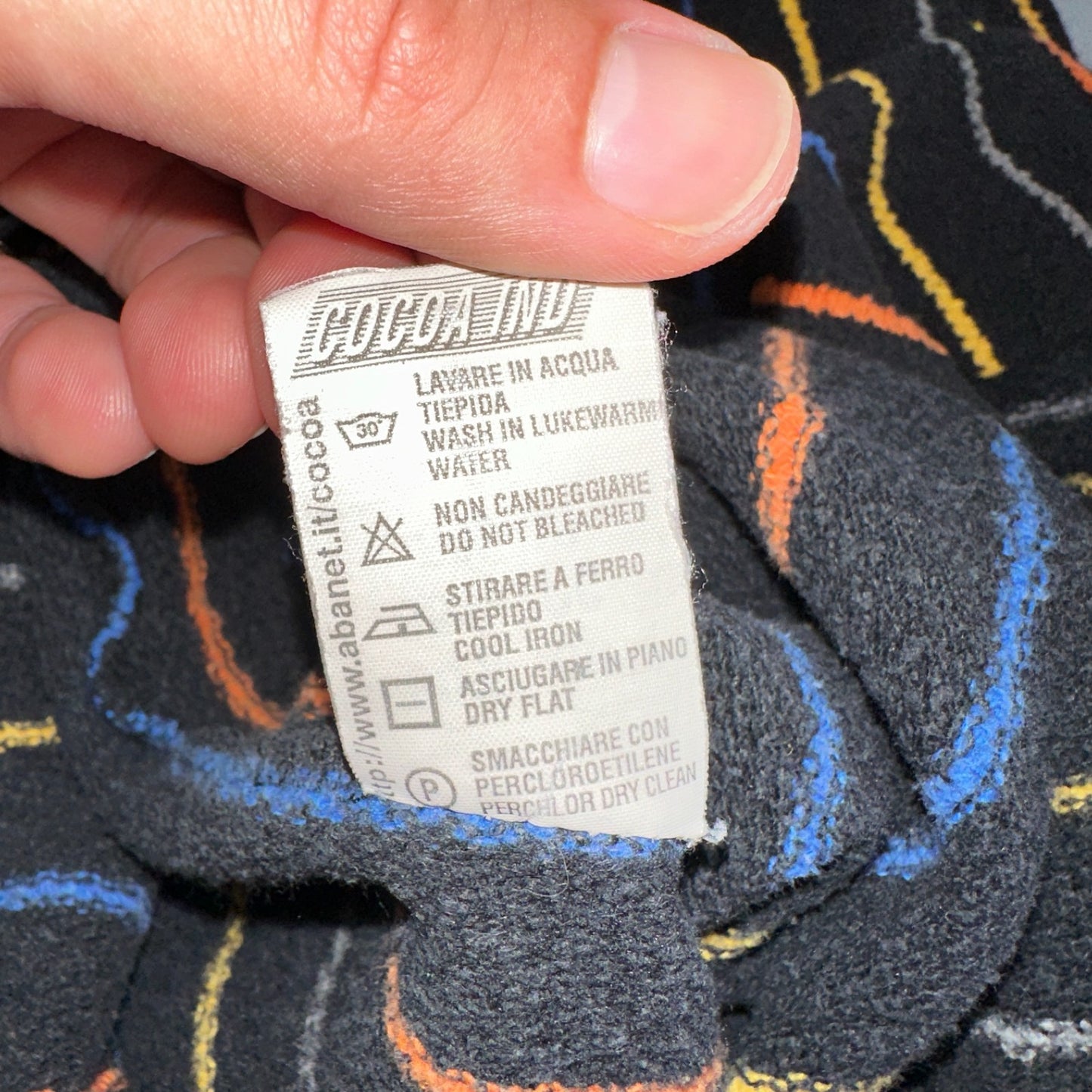 Vintage Cocoa Indo Italy Knit Polo Shirt Small Black Striped Long Sleeve 90s Y2K