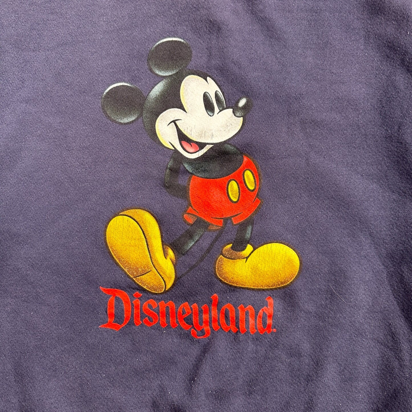 Disney Mickey Mouse VTG Sweatshirt Size XL Navy Crewneck Disneyland USA 90s