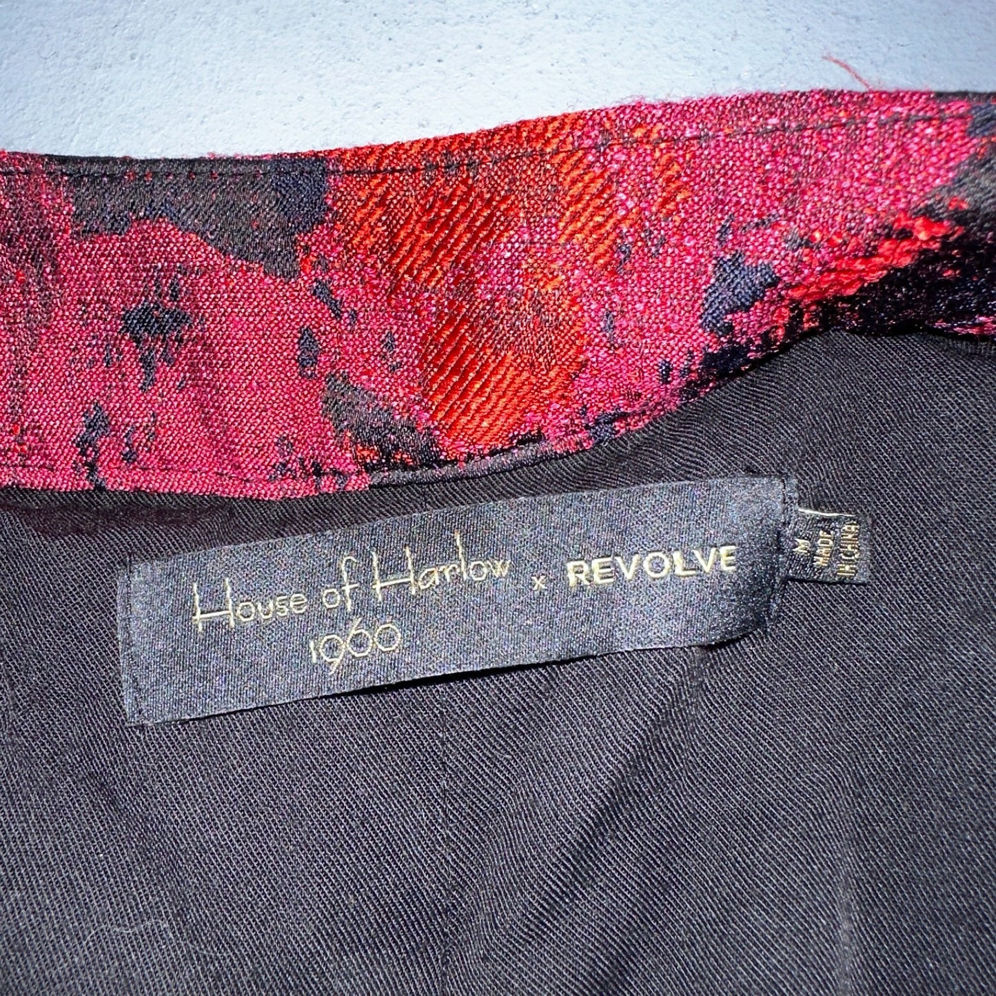 House Of Harlow 1960 Jacket Women Red Cropped REVOLVE Silvio Top Floral M