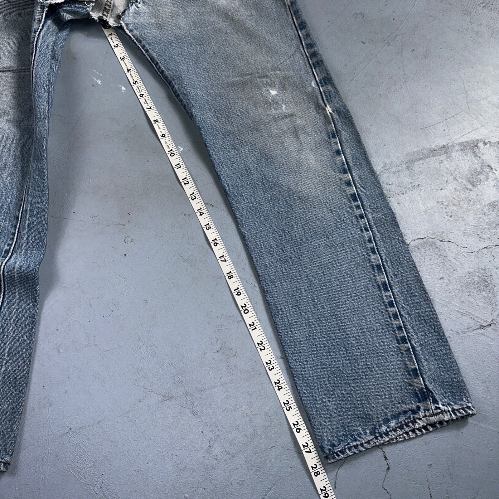 Levis 501 Vintage 80s Redline Selvedge USA XX Jeans Light Wash 32x30 Act 30x28