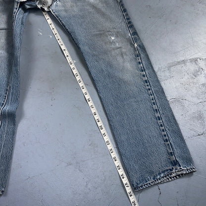 Levis 501 Vintage 80s Redline Selvedge USA XX Jeans Light Wash 32x30 Act 30x28