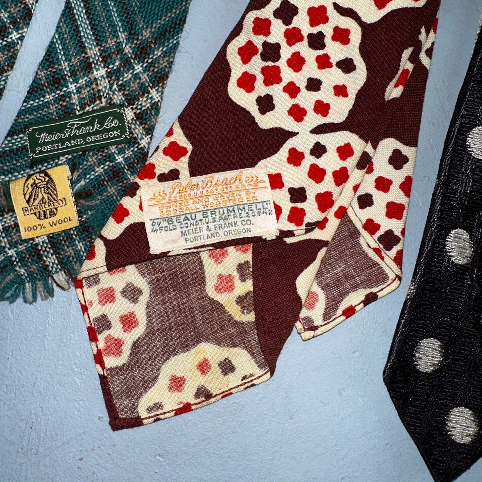 VTG 30s 40s Palm Beach Cloth Wool Tie Swing Rockabilly Lot 10 Ties Antique Rare