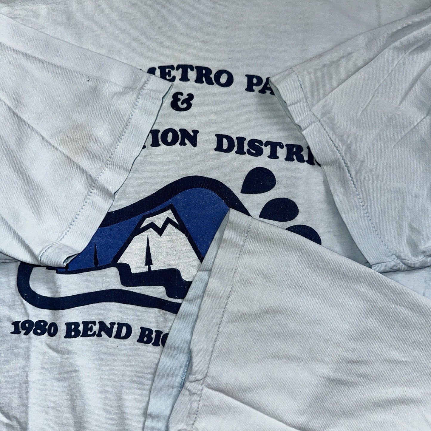 Adidas VTG 1980s Oregon Bend Trefoil T Shirt Blue Size XL 80s Marathon RARE PDX