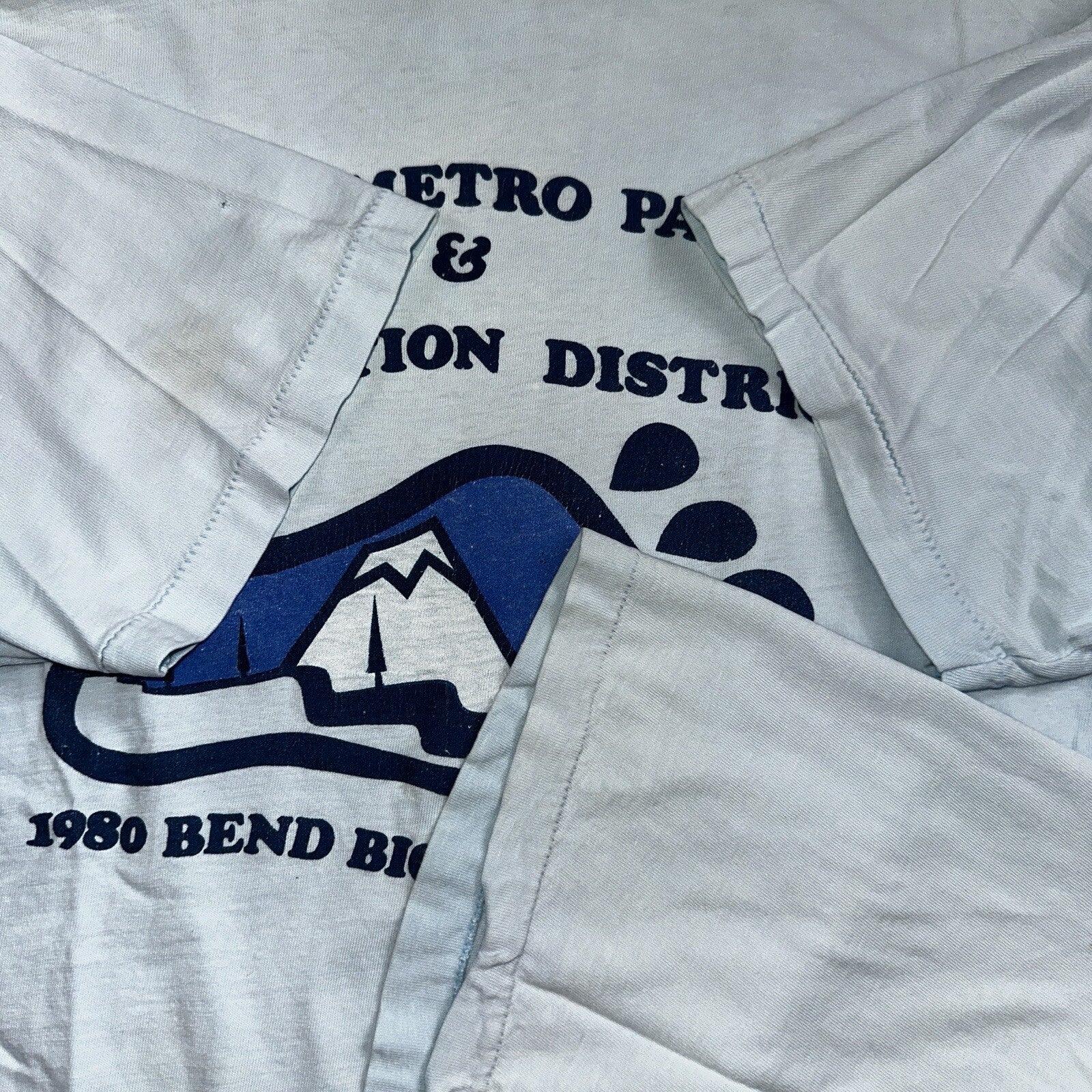 Adidas VTG 1980s Oregon Bend Trefoil T Shirt Blue Size XL 80s Marathon RARE PDX