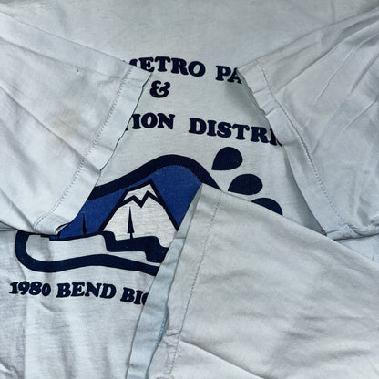 Adidas VTG 1980s Oregon Bend Trefoil T Shirt Blue Size XL 80s Marathon RARE PDX