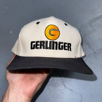 Gerlinger Oregon VTG Hat Cap Snapback Construction PDX Toys Builds White Black