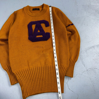 California VTG 1920s Letterman Sweater Varsity Letter University Wool Antique 20