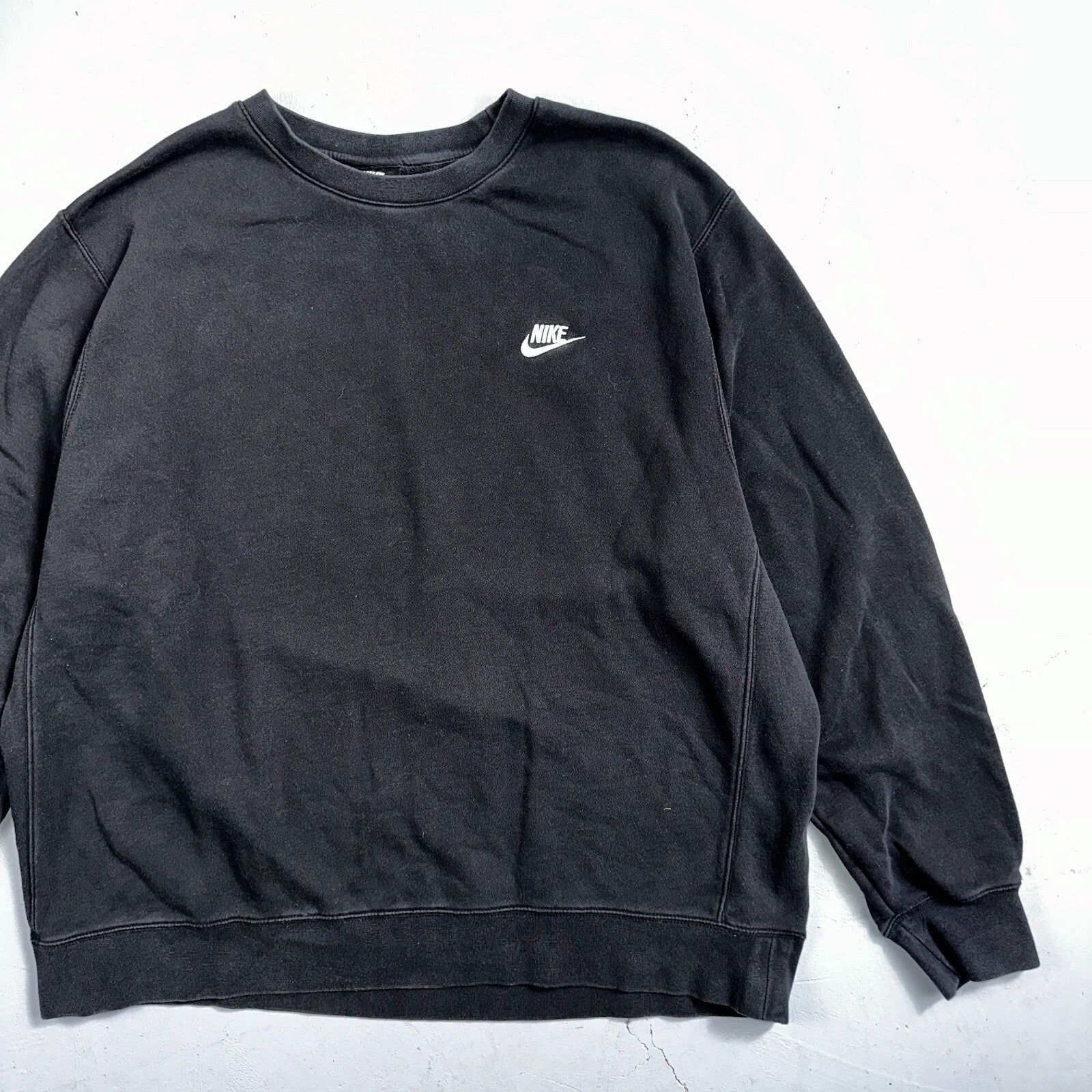 Nike Men's Black Crewneck Fleece Sweatshirt Size 2XL Pullover Long Sleeve