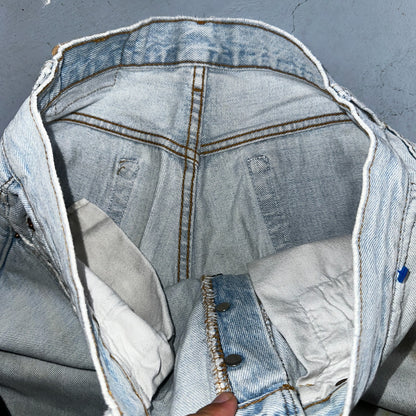 Levis 501 Vintage 90s USA XX Straight Leg Jeans Blue Light Wash 33x34 Act 30x32