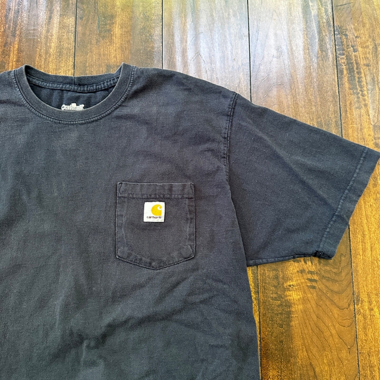 Carhartt Pocket Y2K VTG T Shirt K87 NaVy Navy Blue Basic Travis Scott Simple
