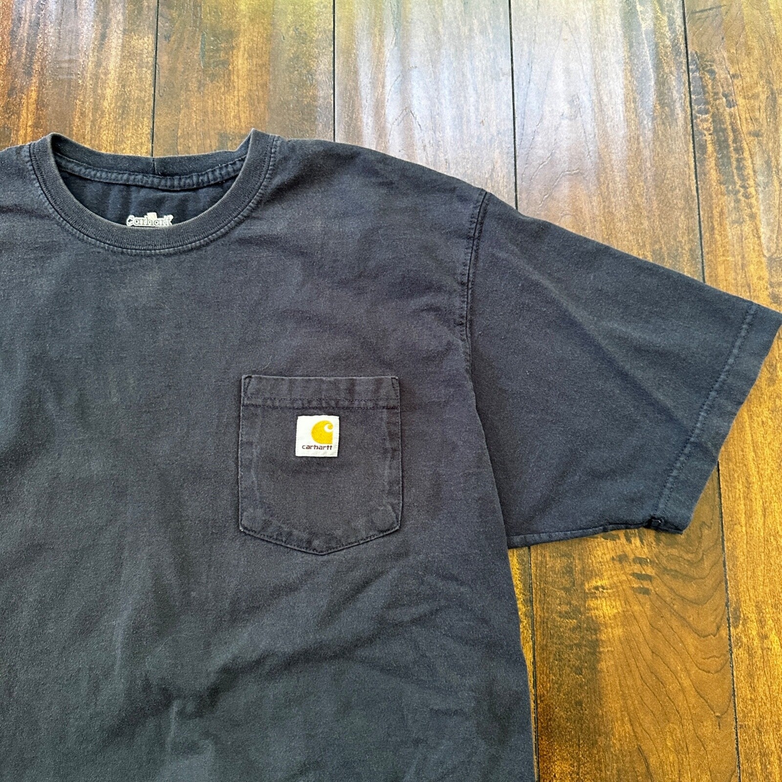Carhartt Pocket Y2K VTG T Shirt K87 NaVy Navy Blue Basic Travis Scott Simple