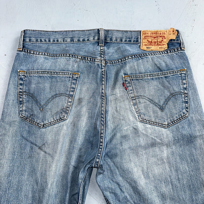 Levis 501 Vintage Y2K XX Straight Leg Jeans Blue Light Wash 36x36 Act 35x34