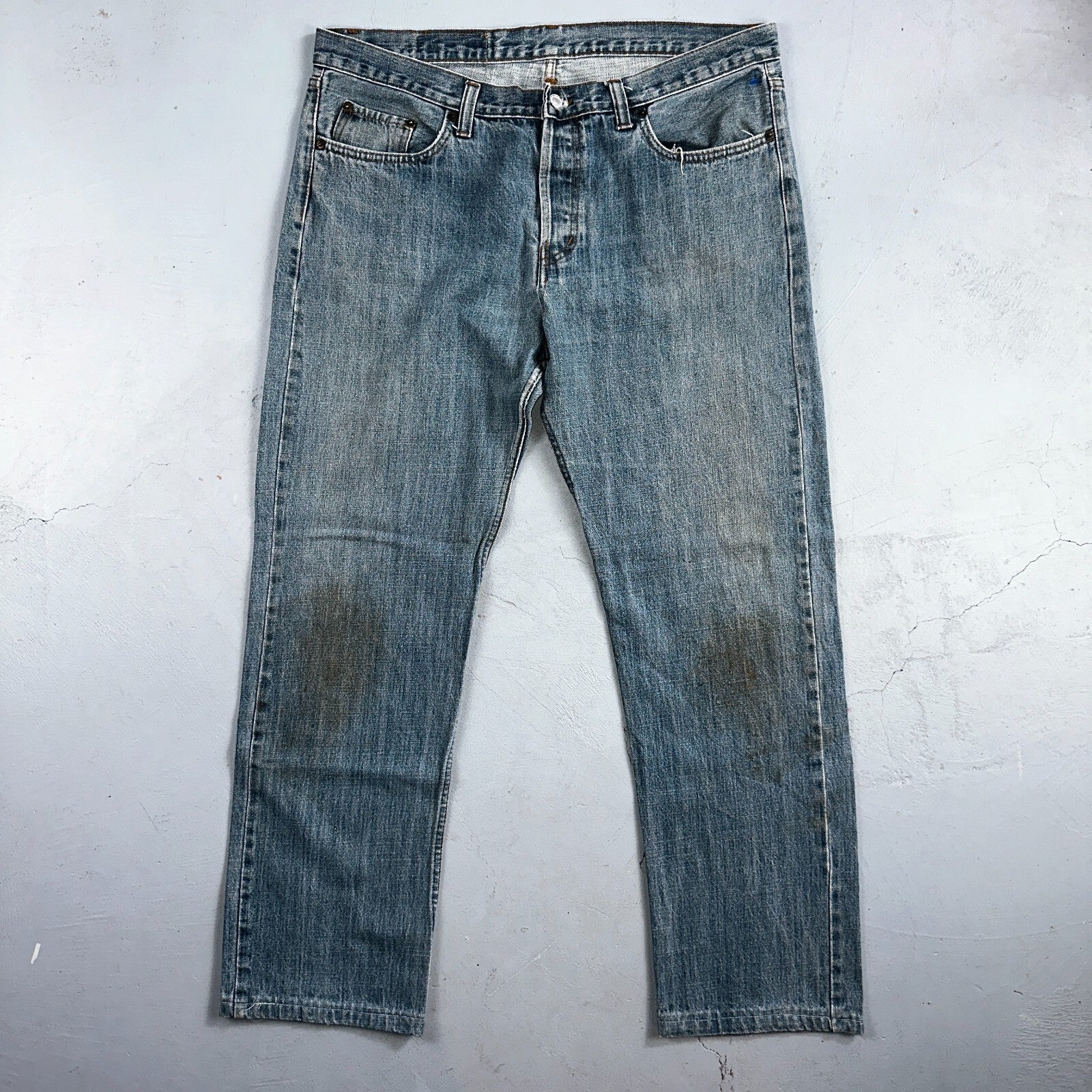 Levis 501 Vintage Y2K XX Straight Leg Jeans Blue Med Wash 38x36 Act 37x29