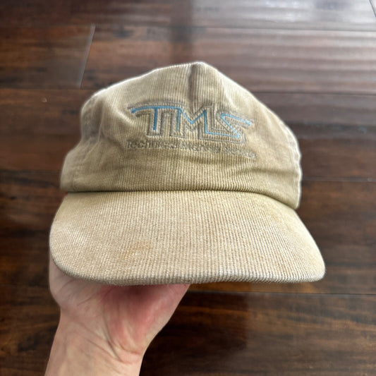 Vintage Hat Cap Snapback Technical Marine Service TMS Corduroy Tan Cool Oregon