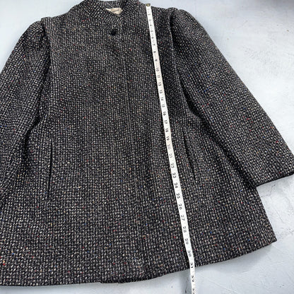 Sherwood of Ohio Jacket Pea Coat 1970s Cloak USA 70s Rockabilly Speckle Wool