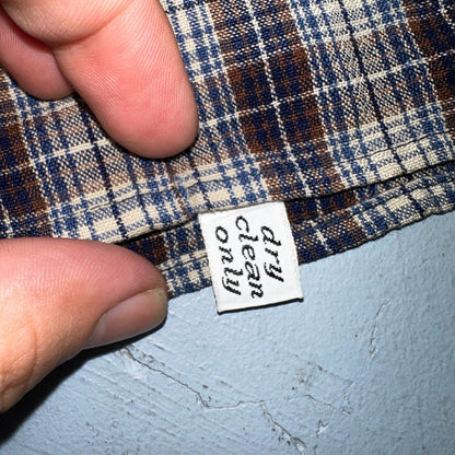 Vintage Pendleton Shirt Mens M Wool Plaid Flannel USA Button 1970s 70s Brown