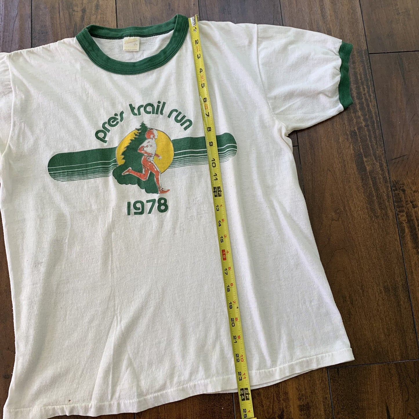 Vintage Nike T Shirt Mens 1978 Pre Trail Run Prefontaine Tee 70s Pinwheel Geisha