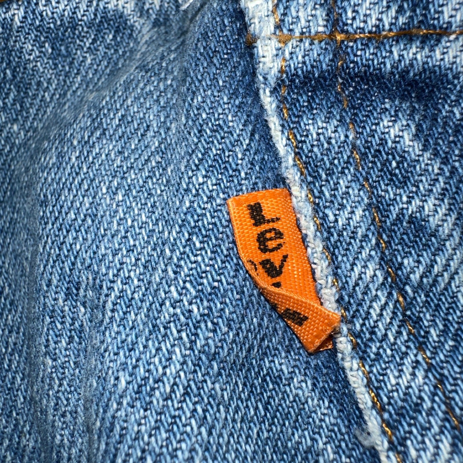 Levis 517 Vintage 80s USA Orange Tab Bootcut Flare Blue Worn Jeans Act 33x29