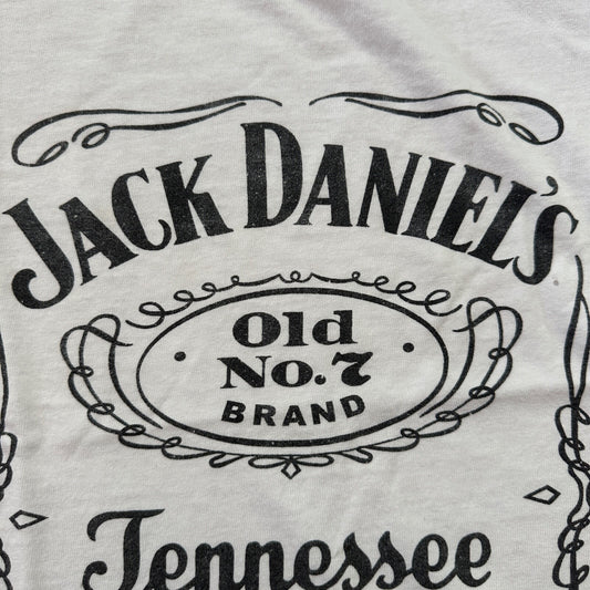 Jack Daniels Tennessee Whiskey Y2K VTG T Shirt Heavily Used Medium Alcohol Drink