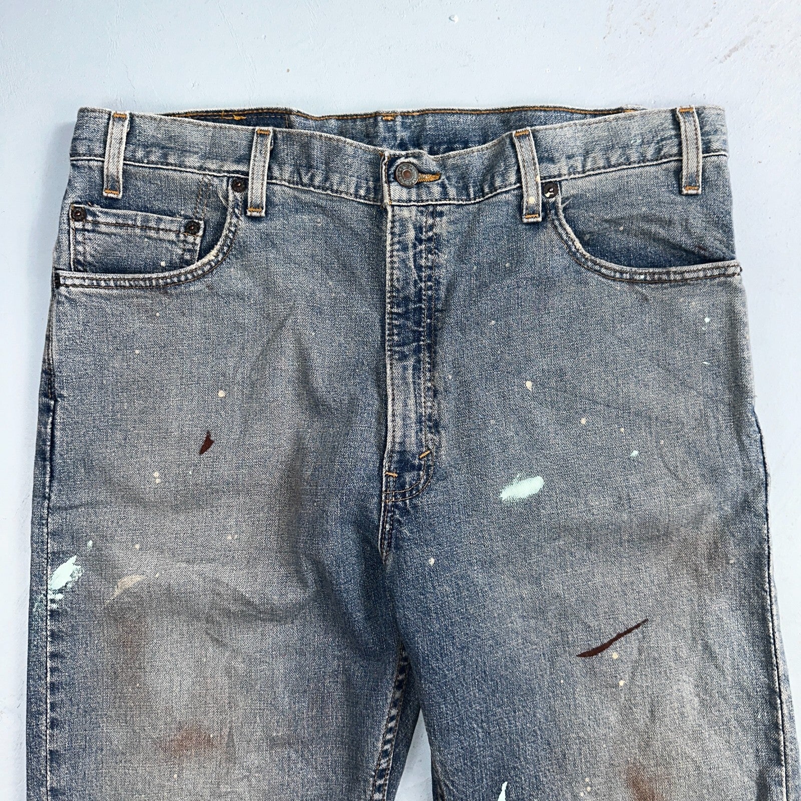 Levis 505 Vintage 90s USA XX Jeans Blue 501 Thrashed Med Wash 36x36 Act 36x30