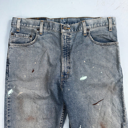 Levis 505 Vintage 90s USA XX Jeans Blue 501 Thrashed Med Wash 36x36 Act 36x30