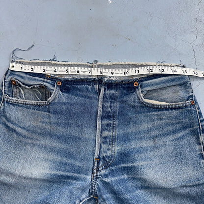 Levis 501 Vintage 80s Redline Selvedge USA XX Jeans Med Wash 31x36 Act 30x30